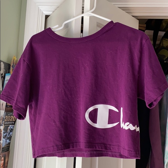Champion Tops - purple champion crop stop